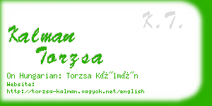 kalman torzsa business card